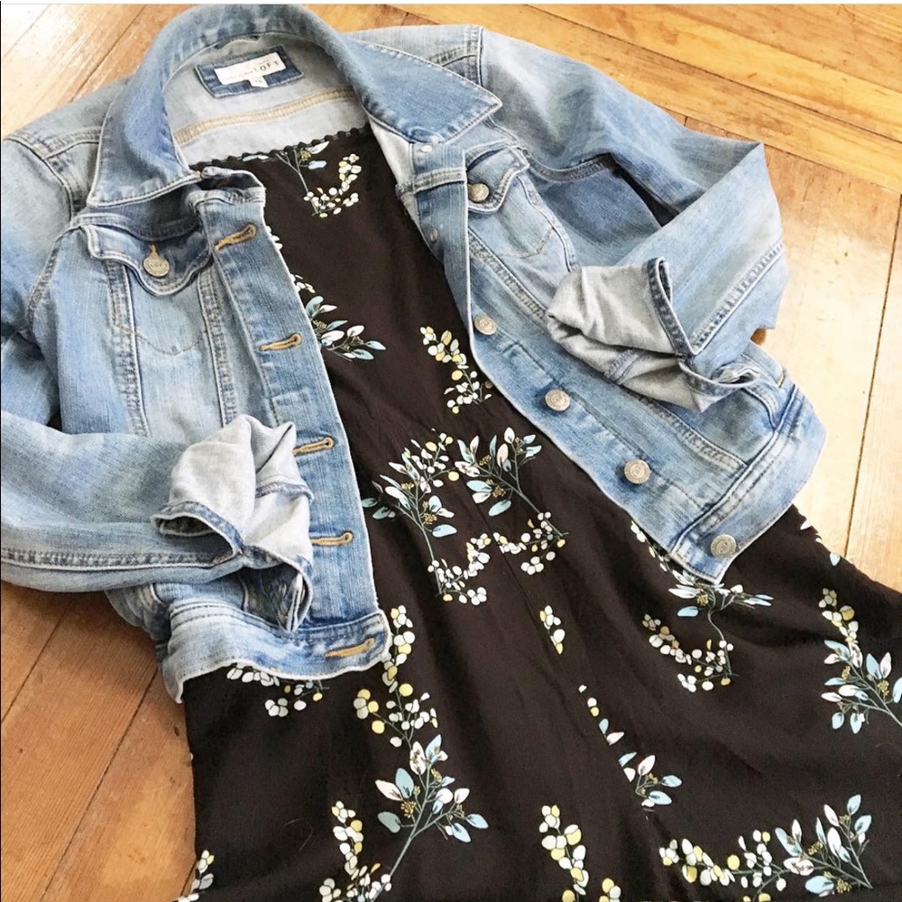 LOFT Floral Print Jumpsuit